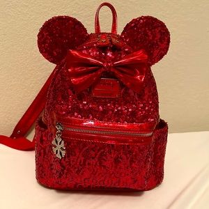 Loungefly Red Sequin Mini Backpack